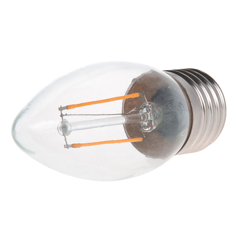 B11 E26/E27 2W LED Vintage Antique Filament Light Bulb, 25W Equivalent, 4-Pack, AC100-130V or 220-240V